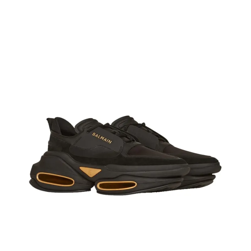 BALMAIN B Bold Low Top Black Gold-1