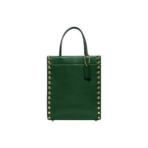 COACH Cashin Cow Leather Tote Bag Shopping Bag Handbag Shoulder Bag Crossbody Bag Mini Women's Green