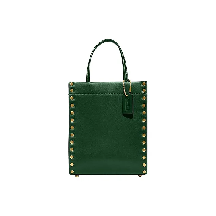 COACH Cashin Cow Leather Tote Bag Shopping Bag Handbag Shoulder Bag Crossbody Bag Mini Women's Green-0