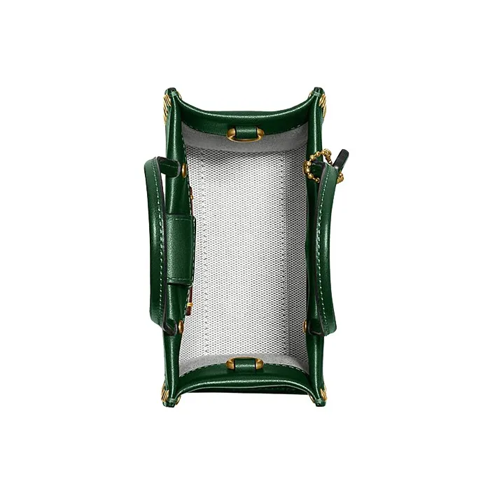 COACH Cashin Cow Leather Tote Bag Shopping Bag Handbag Shoulder Bag Crossbody Bag Mini Women's Green-2