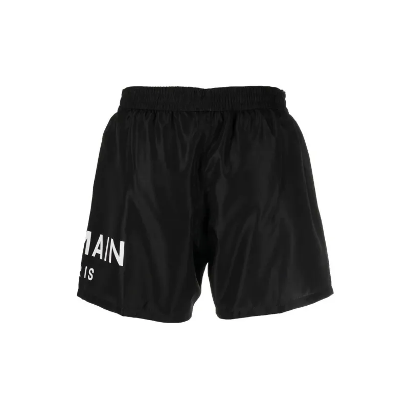 BALMAIN Logo print Swim Shorts-1