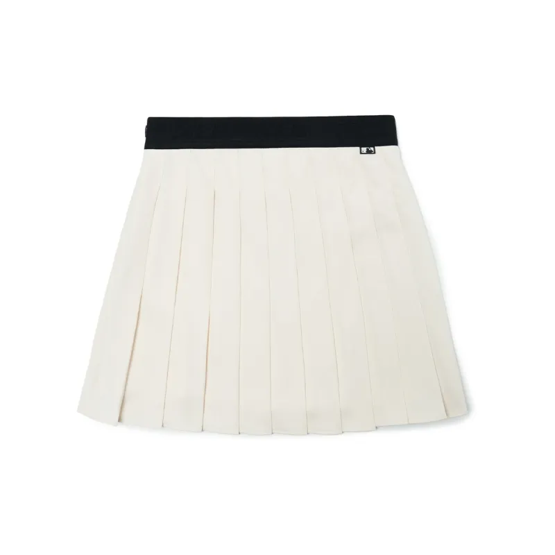 MLB New York Yankees Casual Short Skirts Women's Ivory-1