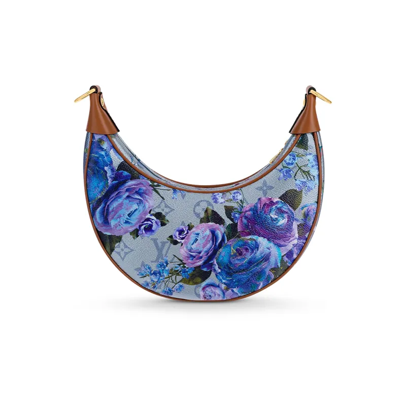 LOUIS VUITTON Loop Bag Floral Pattern Blue-2
