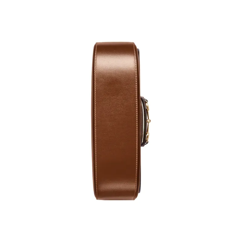 GUCCI Horsebit 1955 Leather Messenger Bag, Crossbody Bag, Shoulder Bag Men's Brown-6
