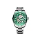 Silver Case Green Dial Steel Band with Laser Packaging