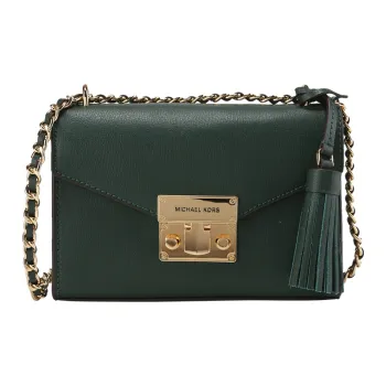 MICHAEL KORS Rose Cow Leather Crossbody Bag Small Size Women's Green