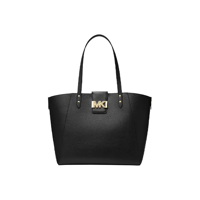 MICHAEL KORS Karlie Leather One Shoulder Handbag Tubas Women's Black-0