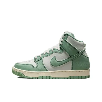 Nike Dunk High 'Green Denim' Anti Slip And Wear Resistant Lightweight High Top Skateboard Shoes Men's White Green Denim