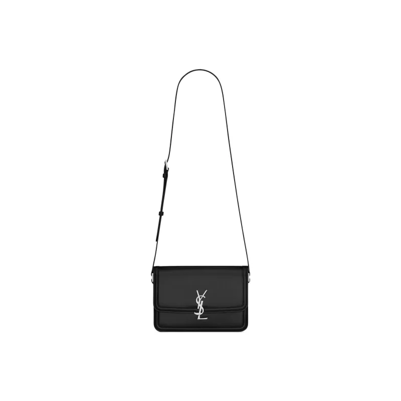 SAINT LAURENT SOLFERINO Cow Leather Messenger Bag, Shoulder Bag, Crossbody Bag Medium Size Women's Black-1