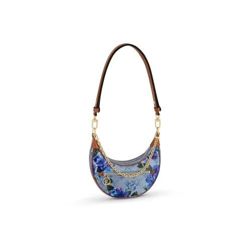 LOUIS VUITTON Loop Bag Floral Pattern Blue