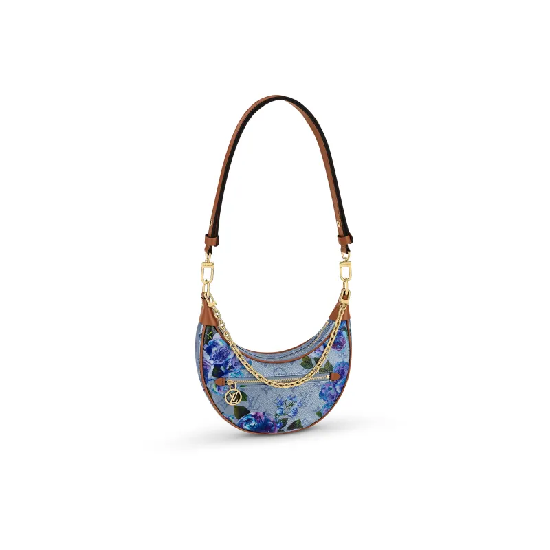 LOUIS VUITTON Loop Bag Floral Pattern Blue-0