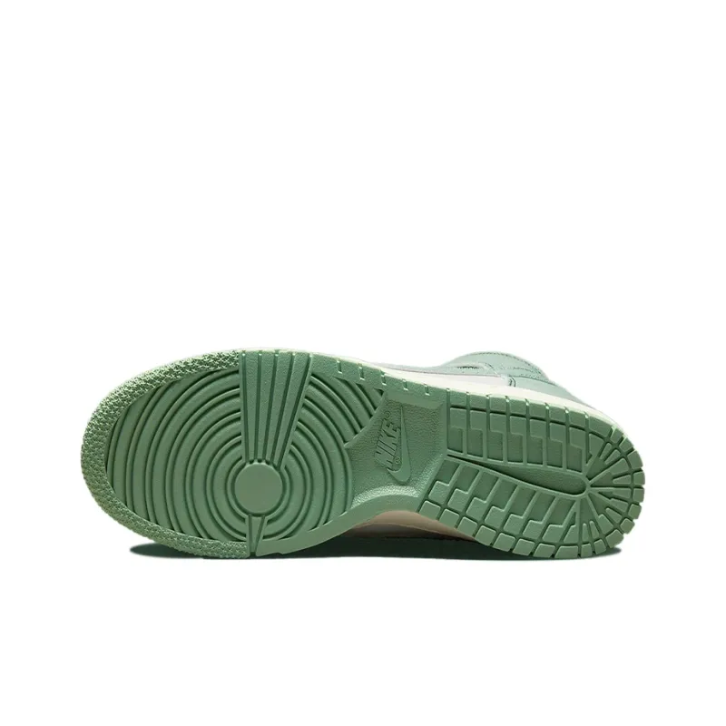 Nike Dunk High 'Green Denim' Anti Slip And Wear Resistant Lightweight High Top Skateboard Shoes Men's White Green Denim-5