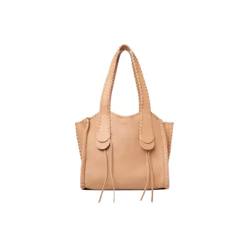 Chloe Mony Calfskin Tote Bag, Shopping Bag, Shoulder Bag, Handbag Medium Size Women's Light Tea Brown