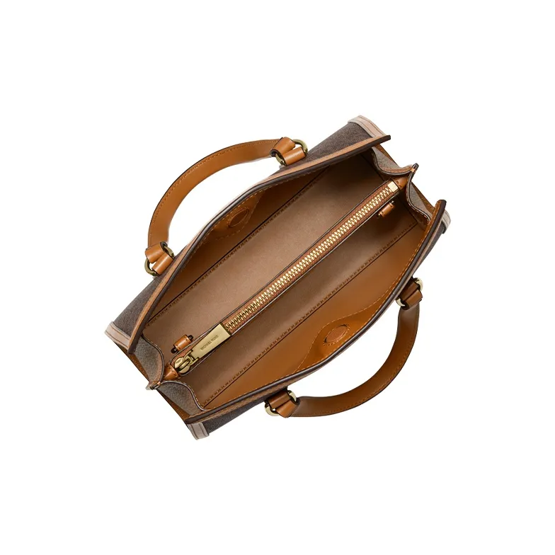 MICHAEL KORS Chantal Artificial Leather Shoulder Bag, Handbag Trumpets Women's Dark Brown/Acorn Brown-1