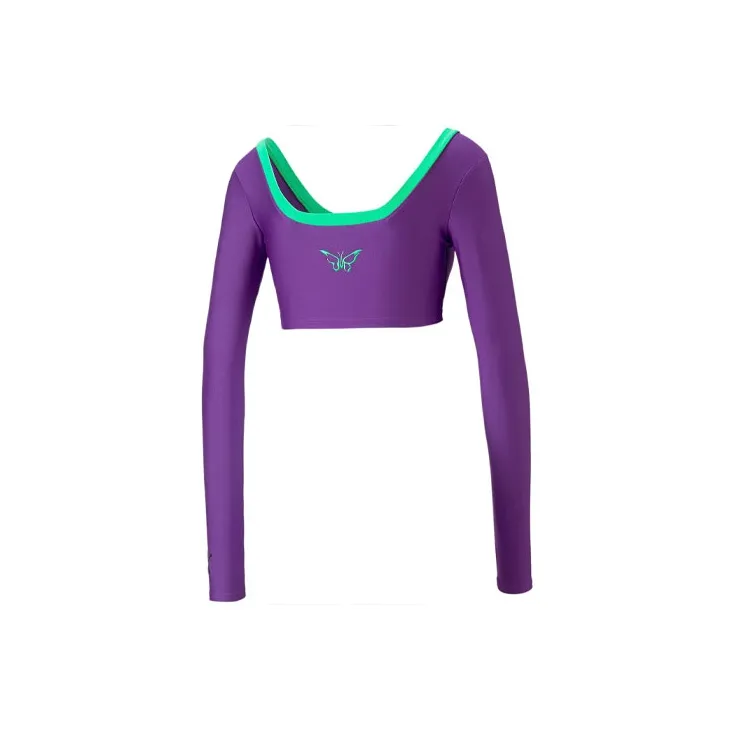 PUMA Crop Tops Women's Purple-1