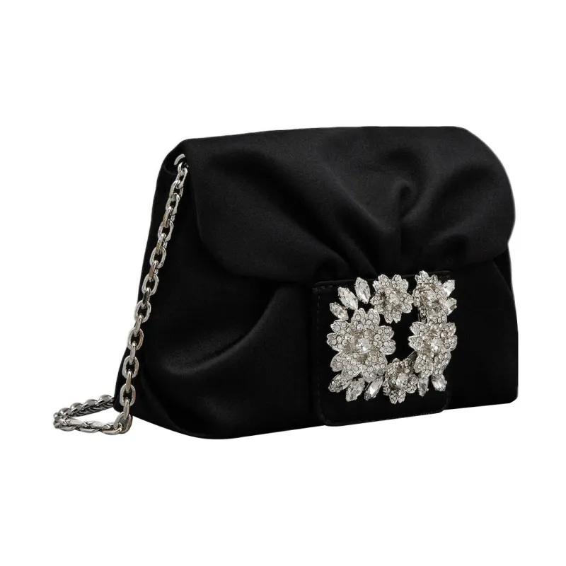 Roger Vivier Embellished Foldover Top Crossbody Bag-1