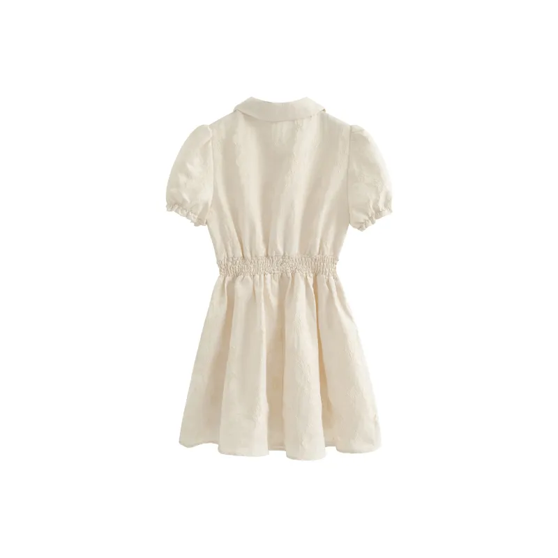 CREAMY SWEET Short Sleeved Dress Women's Ecru-1