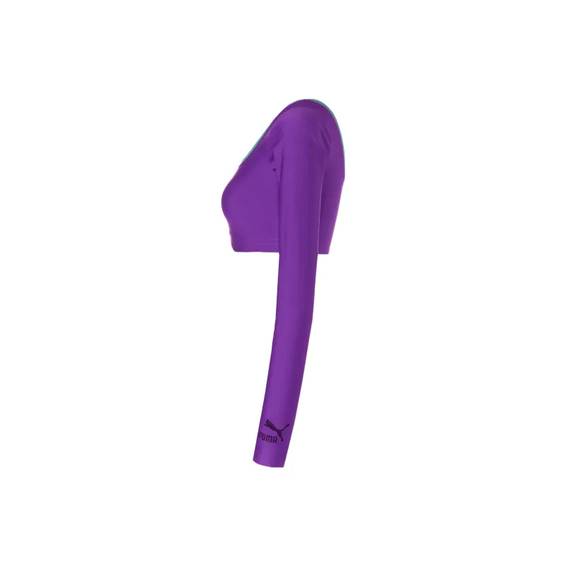 PUMA Crop Tops Women's Purple-2