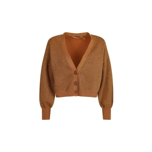 ALICE+OLIVIA Zelina Mettallic knit Cropped Cardigan