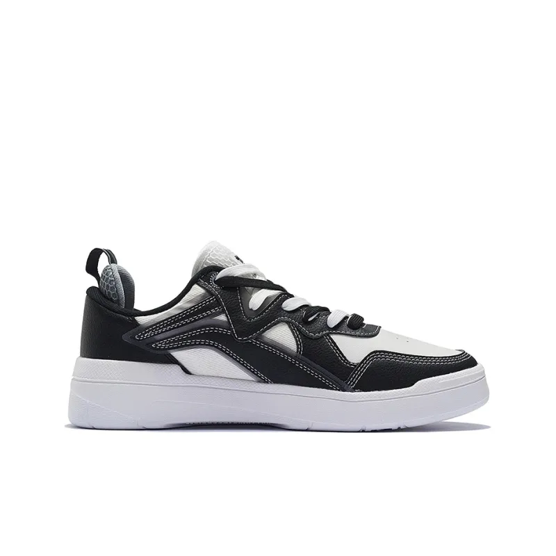 LiNing Wave Lite Low Top Skateboard Shoes Men's Black White-1