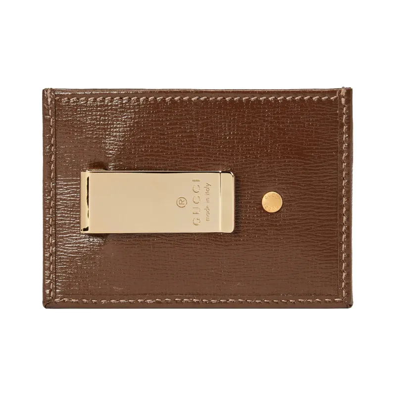 GUCCI Canvas Leather Trim Canvas Bag With Business Card Holder Men's Ebony-2