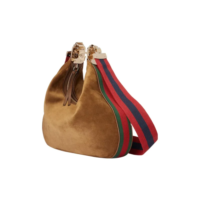 GUCCI Attache Suede Crossbody Bag Shoulder Bag Women's Brown-3