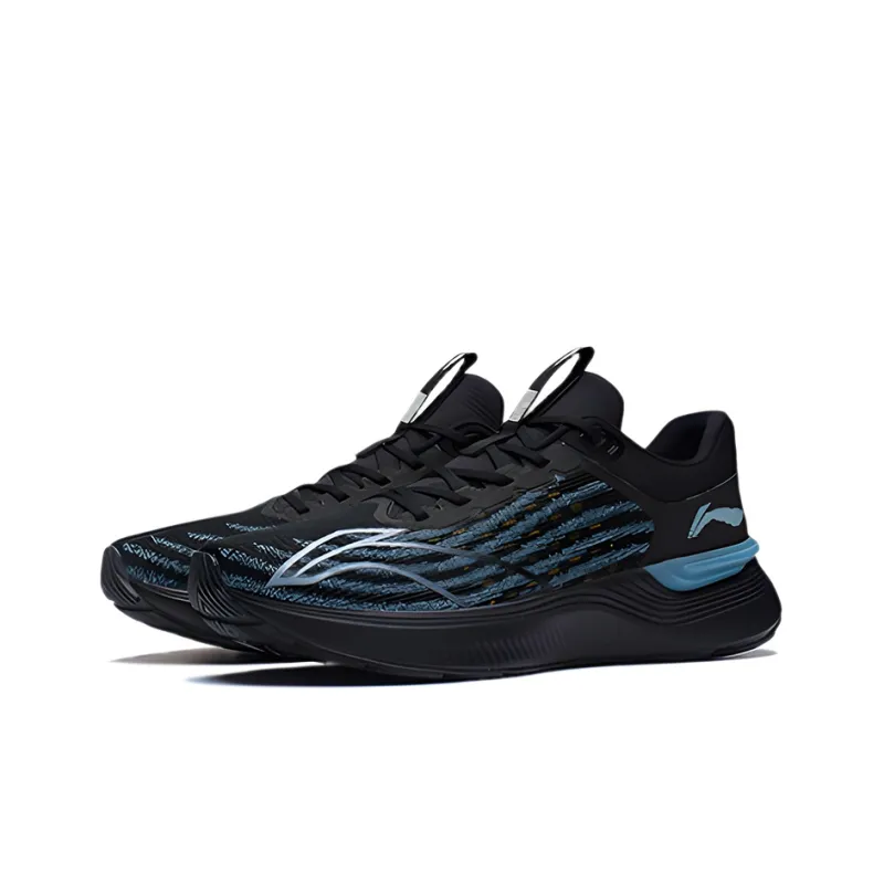 LINING Light And Shadow Element Running Shoes Men Low Top Black-2