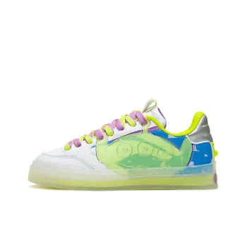 Disney x LiNing Wei Wu 180 180 Low Low Top Skateboard Shoes Women's White Yellow Three Eye Special Edition