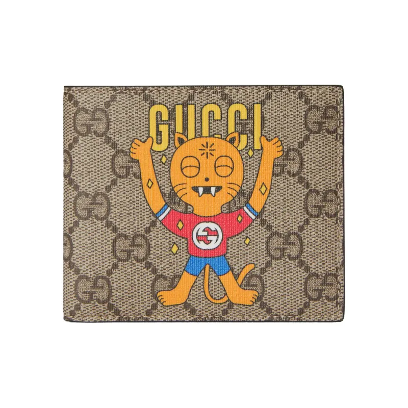 GUCCI Supreme Canvas Wallet Men's Ebony-0