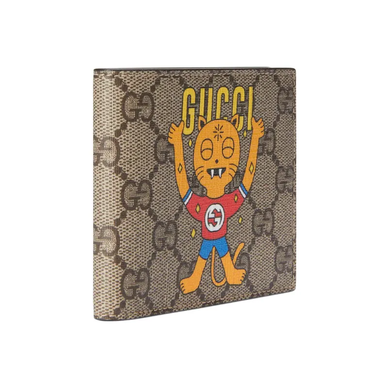 GUCCI Supreme Canvas Wallet Men's Ebony-1
