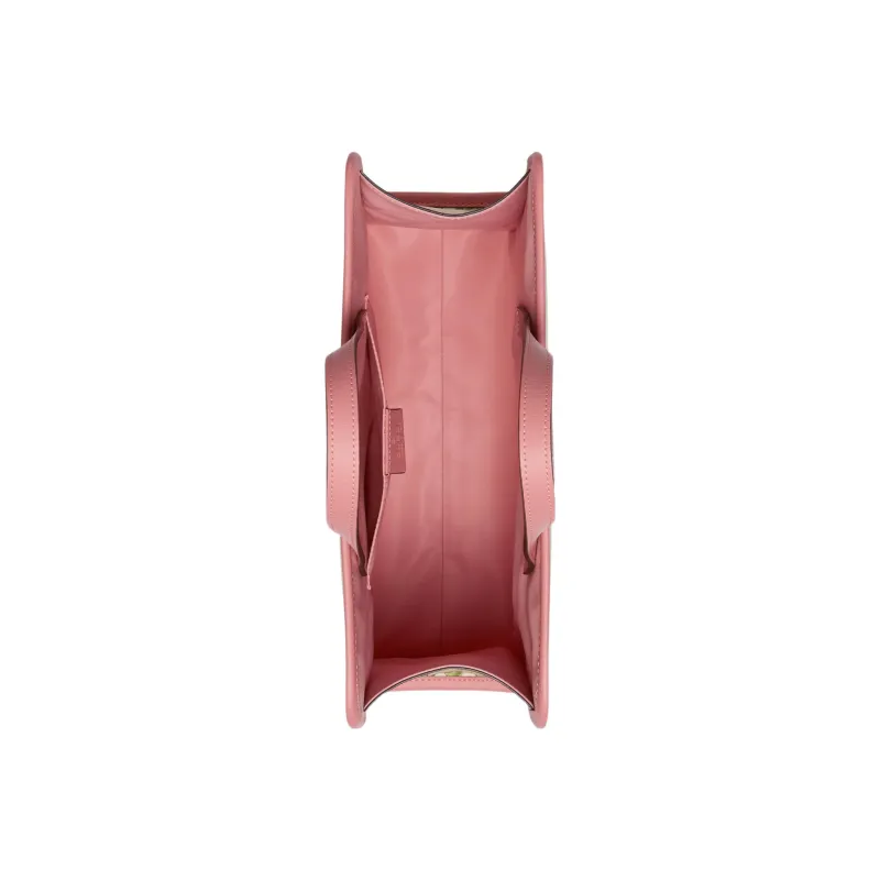 GUCCI Supreme Canvas Leather Trim Tote Bag, Shopping Bag, Handbag Regular Kids' Light Pink-5