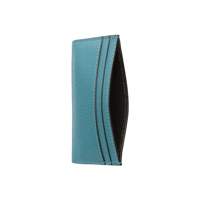 GUCCI GG Marmont Leather Card Holder Regular Men's Light Blue-3