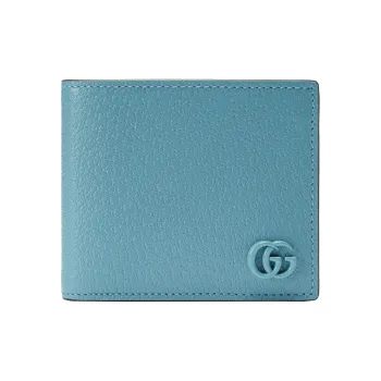 GUCCI GG Marmont Leather Wallet Regular Men's Light Blue