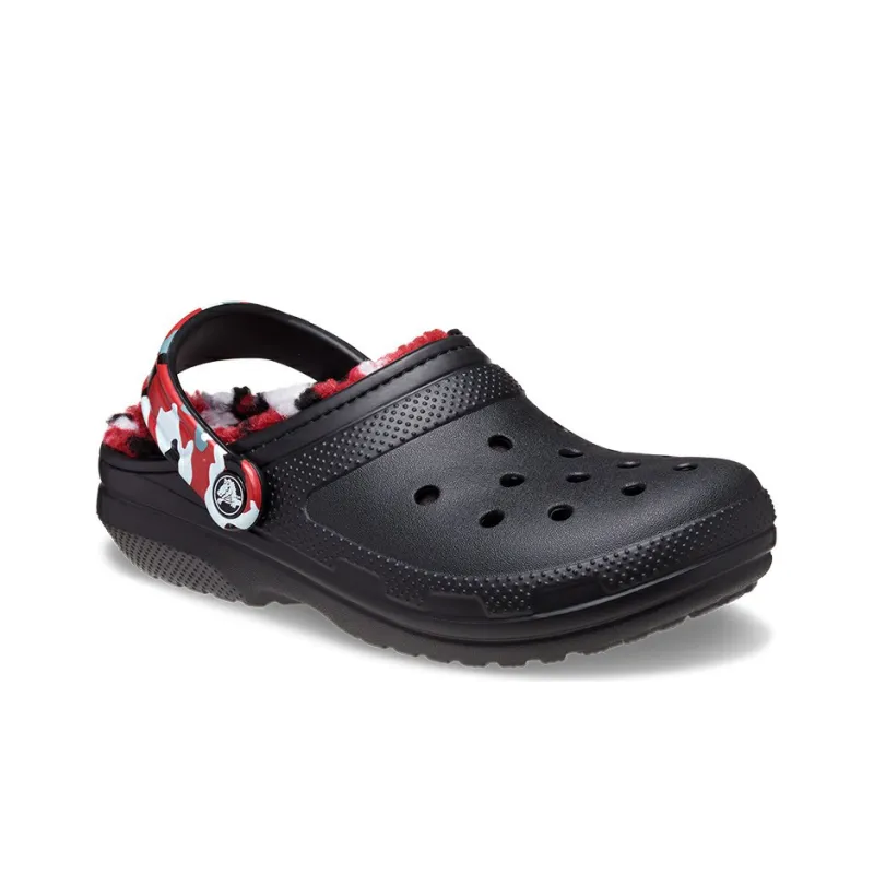 Crocs Classic Lined Camo Clog 'Black & Red'-2