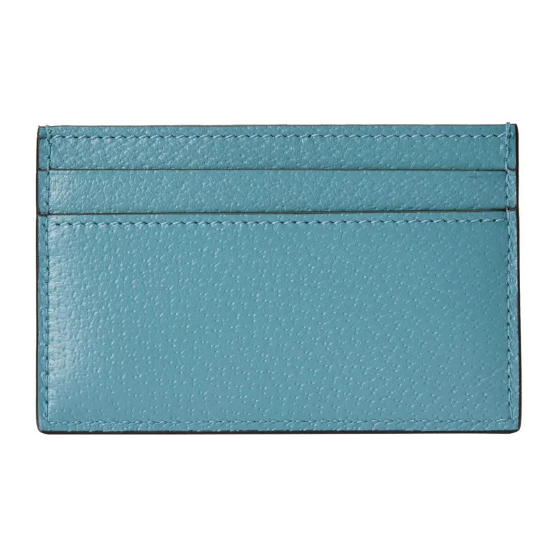 GUCCI GG Marmont Leather Card Holder Regular Men's Light Blue-2