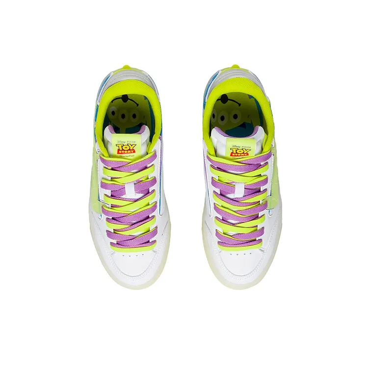 Disney x LiNing Wei Wu 180 180 Low Low Top Skateboard Shoes Women's White Yellow Three Eye Special Edition-3