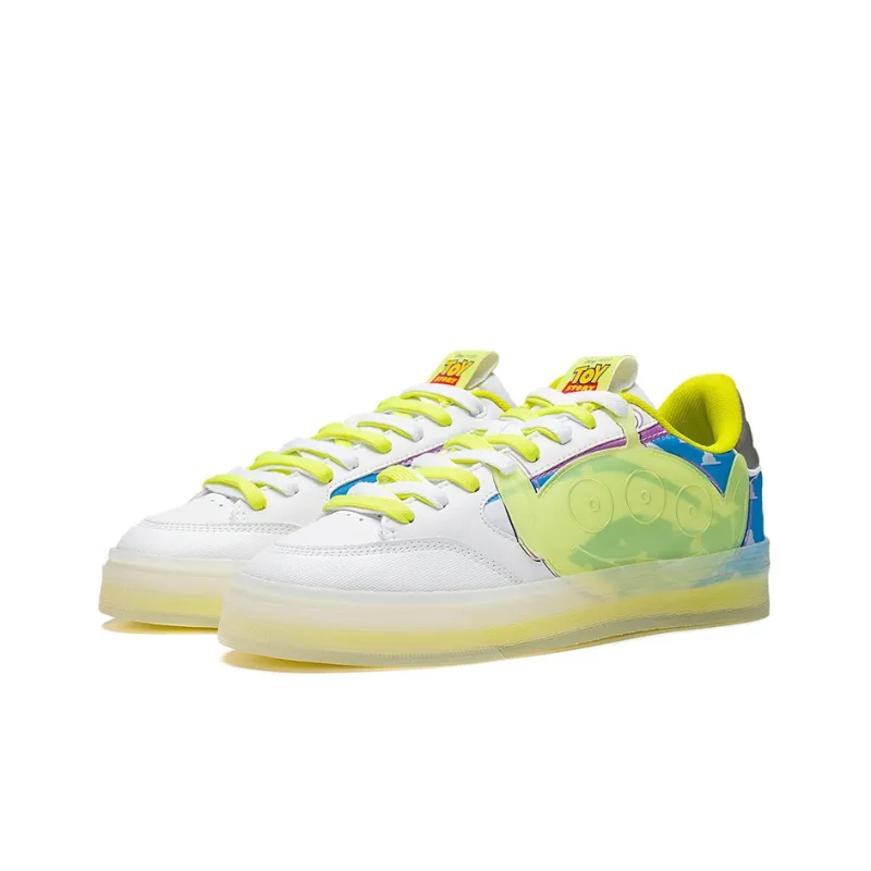 Disney x LiNing Wei Wu 180 180 Low Low Top Skateboard Shoes Men's White Yellow Three Eye Special Edition-2