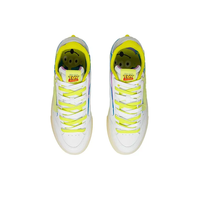 Disney x LiNing Wei Wu 180 180 Low Low Top Skateboard Shoes Men's White Yellow Three Eye Special Edition-3