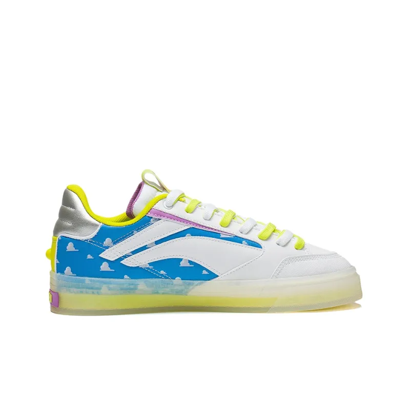 Disney x LiNing Wei Wu 180 180 Low Low Top Skateboard Shoes Men's White Yellow Three Eye Special Edition-1