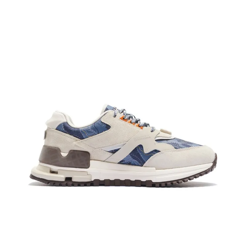 LiNing 001 Ingenuity Cushioning, Slip Resistant, And Abrasion Resistant Low Top Sports Casual Shoes Men's Gray Blue-1