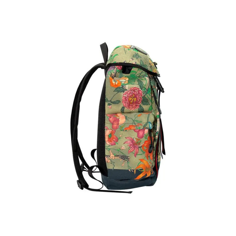 GUCCI Canvas Backpack Regular Men's Brown & Multicolor-2