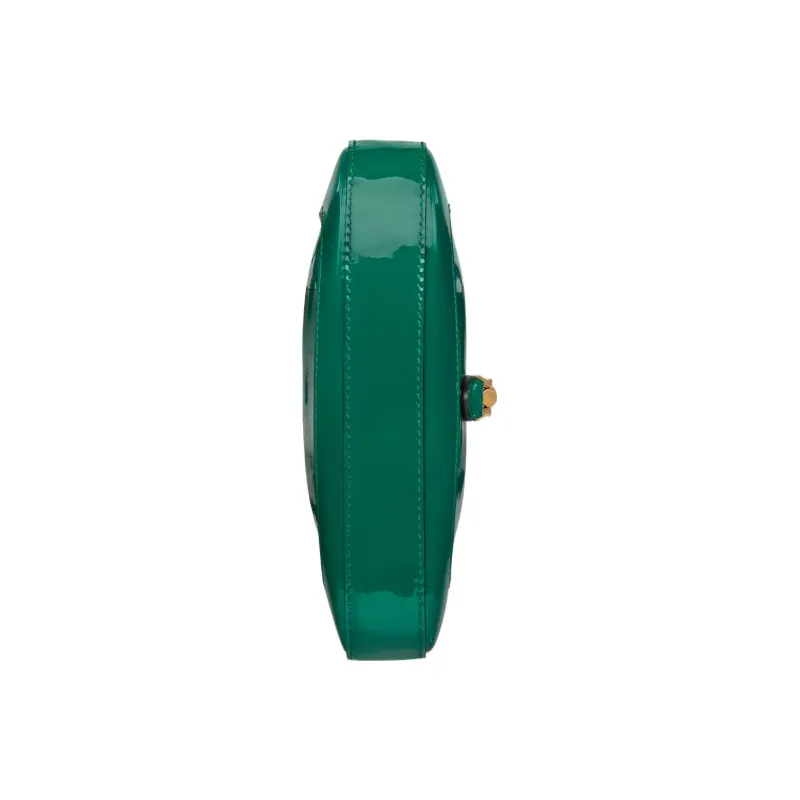 GUCCI Jackie 1961 Patent Leather Crescent Shoulder Bag Shoulder Bag Mini Women's Green-4