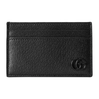 GUCCI GG Marmont Leather Card Holder Men's Black