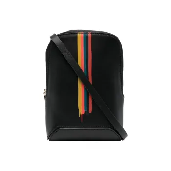 Paul Smith Cow Leather Cell Phone Pouch Shoulder Bag Crossbody Bag Women's Black