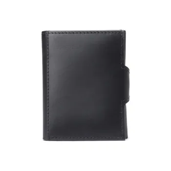 NOMK Cow Leather Money Clip Card Holder Regular Men's Black