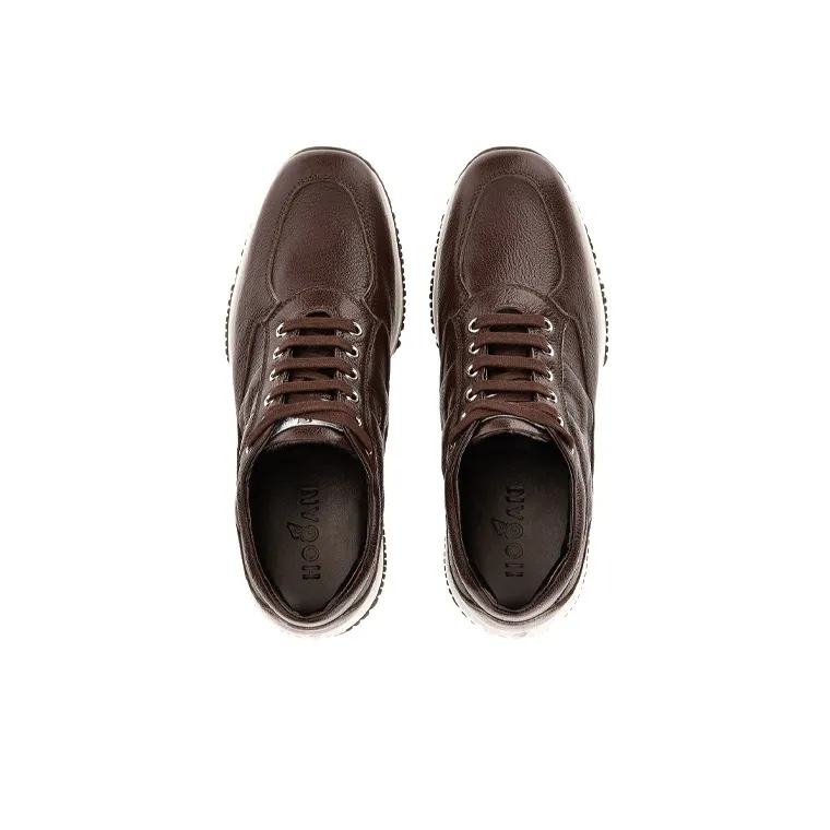 HOGAN Interactive Anti-Slip Wear-Resistant Low-Top Casual Shoes Women's Brown-3