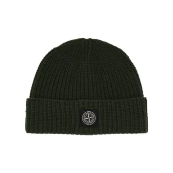 STONE ISLAND Compass Appliqué Virgin Wool Beanie