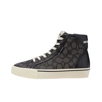 COACH CitySole High Top Stylish Skateboarding Shoes Women's Black