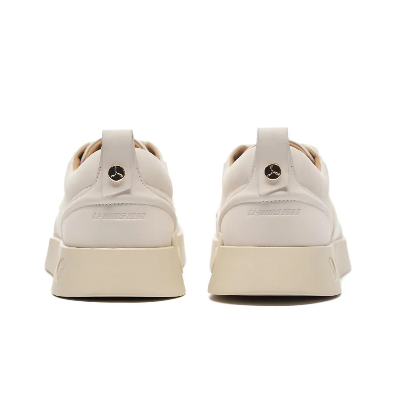 LI NING 1990 Skateboard Shoes Men Low Top Ecru-2
