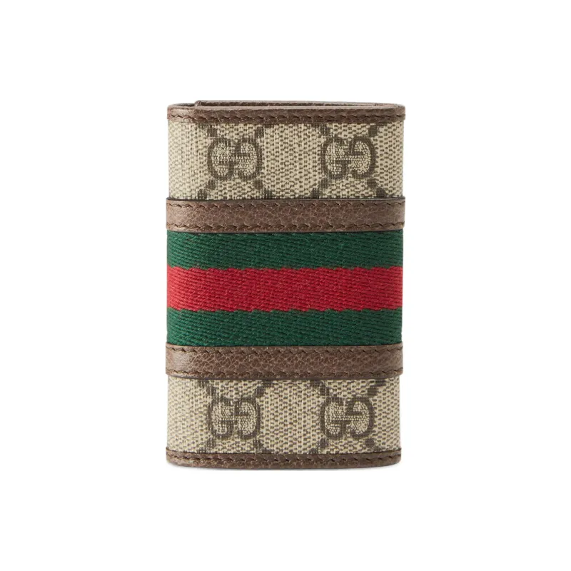 GUCCI Ophidia Canvas Leather Trim Key Pouch Women's-2